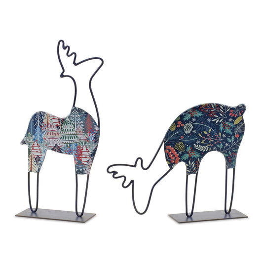 Metal Deer Tabletop Decor (Set of 2)