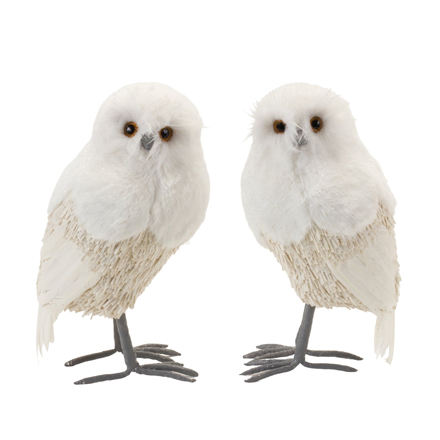 Winter Owl DŽcor (Set of 2)