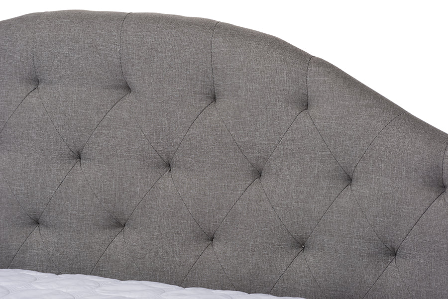Baxton Studio Eliza Modern and Contemporary Grey Fabric Upholstered Full Size Daybed