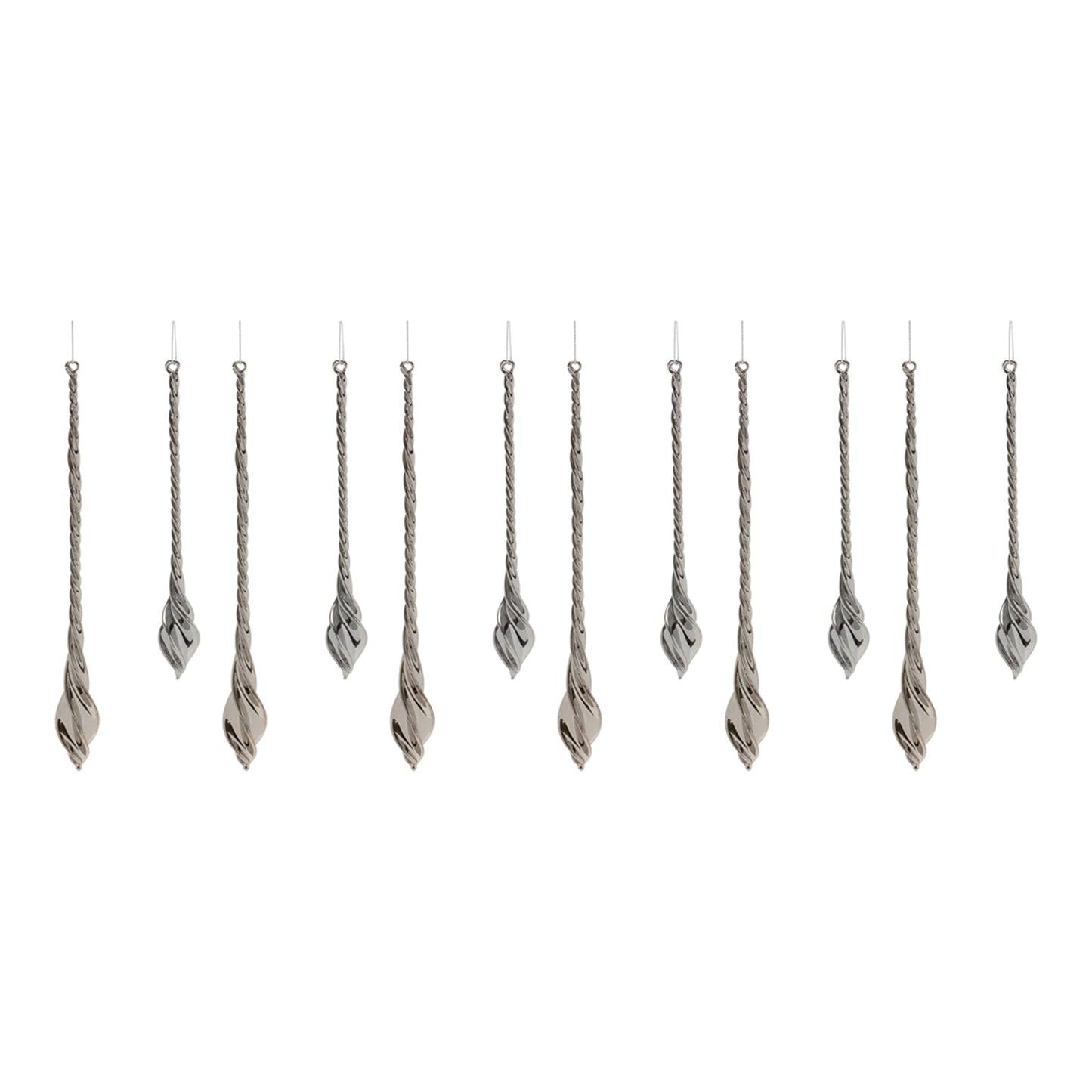 Swirl Glass Drop Ornament (Set of 12)