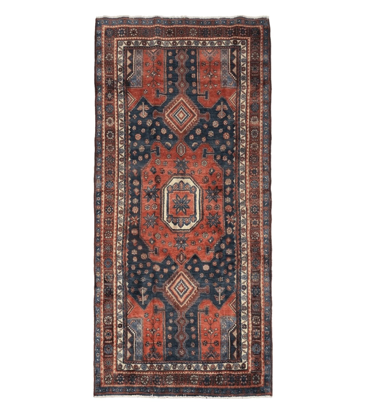 4' X 9' Antique Handmade Turkish Tribal Oriental Geometric Wool Rug # 605