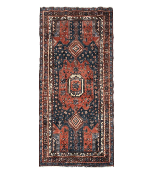 4' X 9' Antique Handmade Turkish Tribal Oriental Geometric Wool Rug # 605