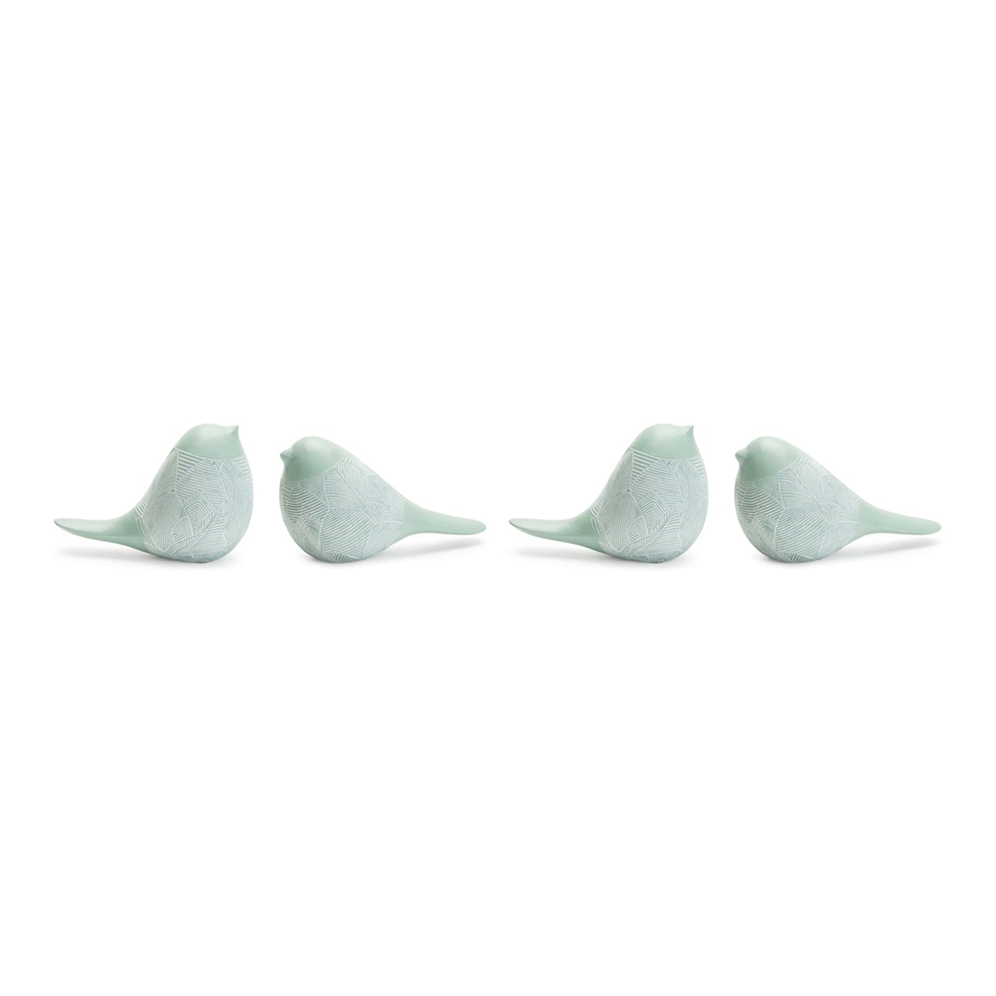 Modern Etched Bird Figurine (set of 4)