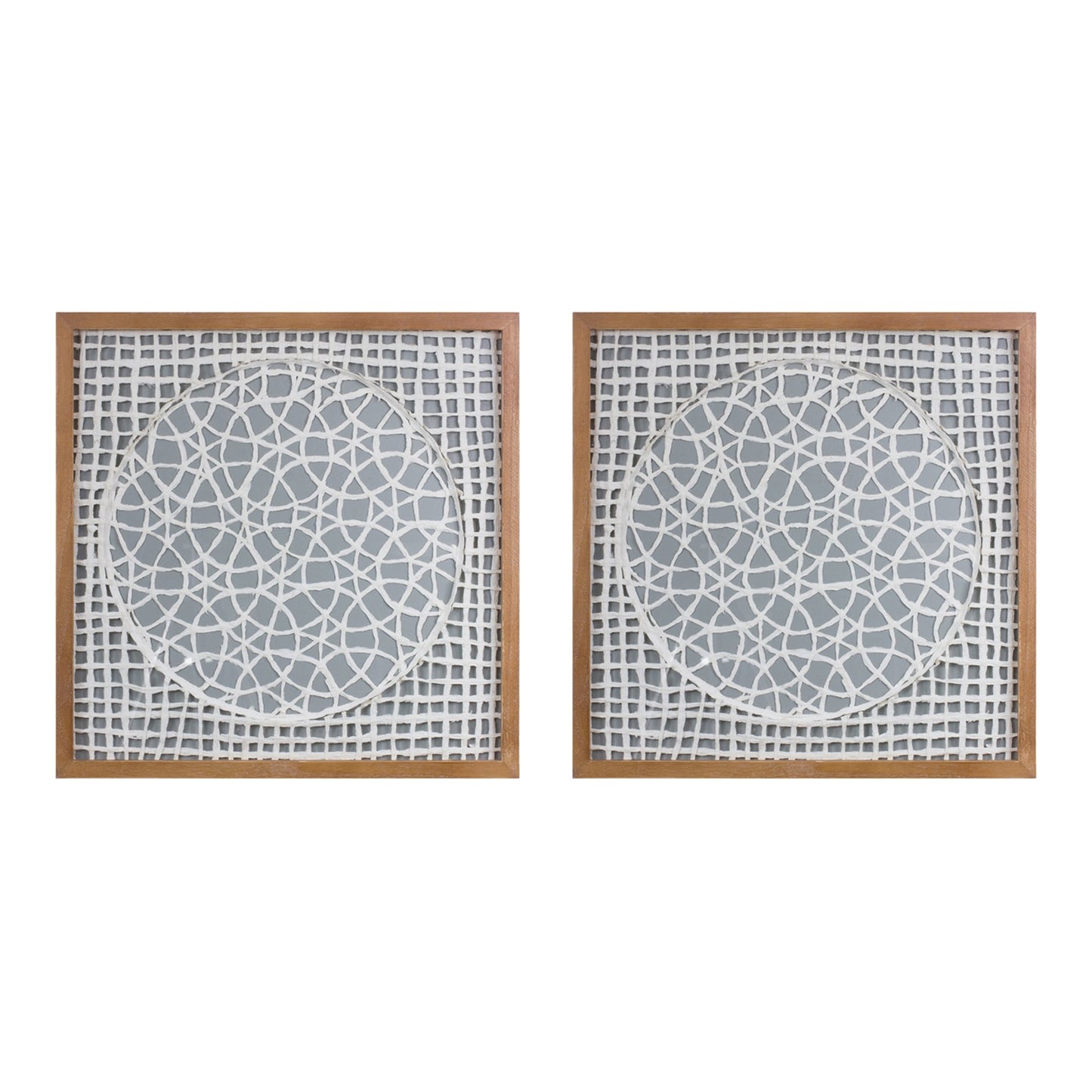 Framed Paper Mache Wall Art 19.5"SQ