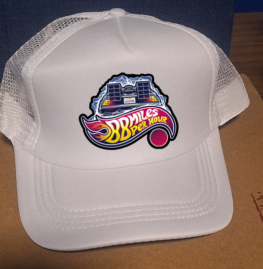 Adjustable Trucker Baseball Hat 88 MPH Miles Per Hour Outatime Back to the Future