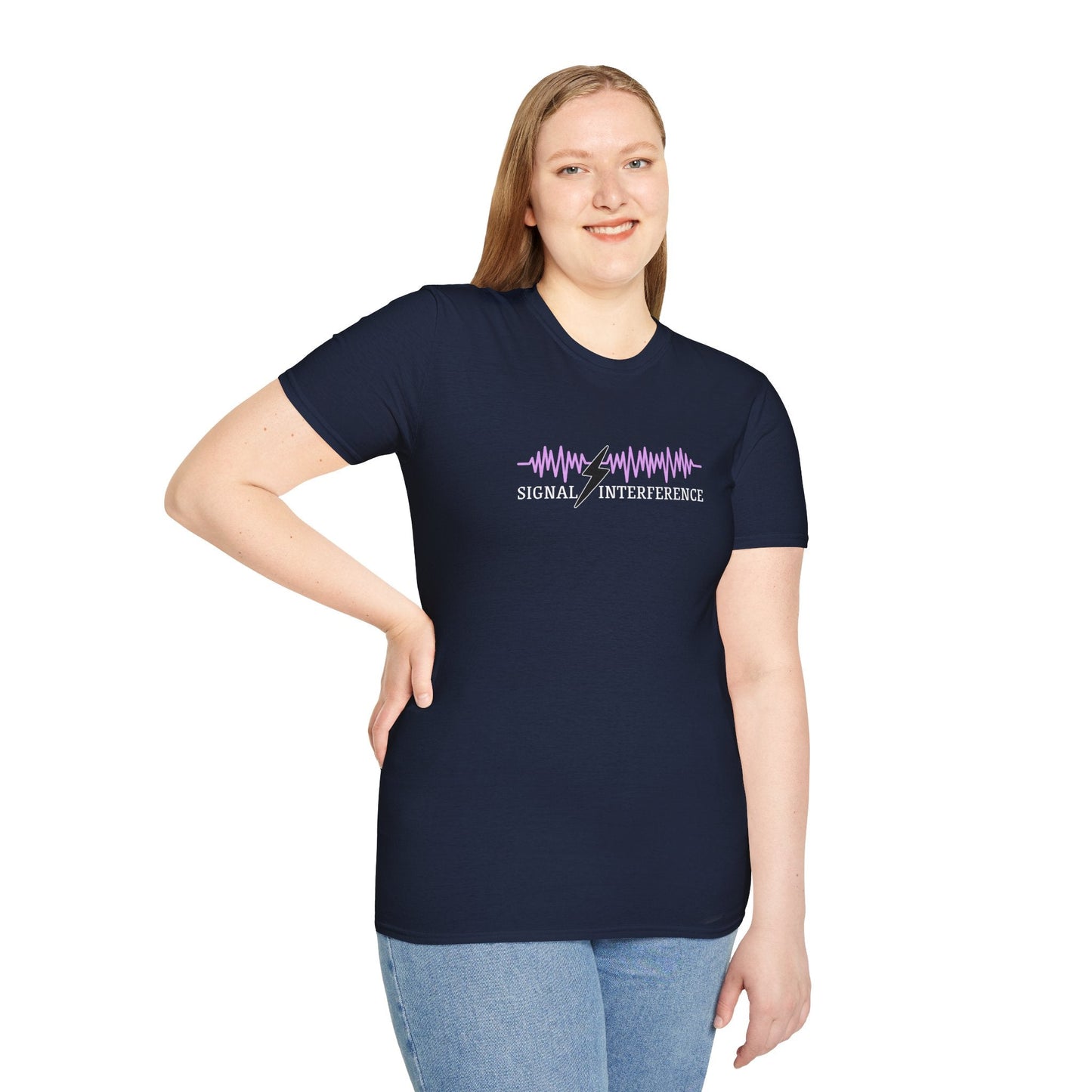 Signal Interference Tee — Quiet Static, Visible Spark