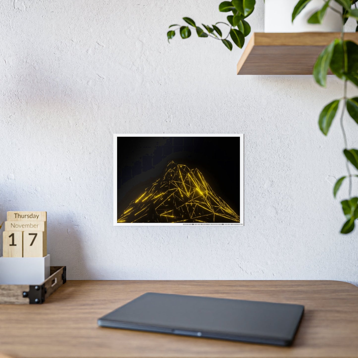 gold mountain frame [olympus peak] art print