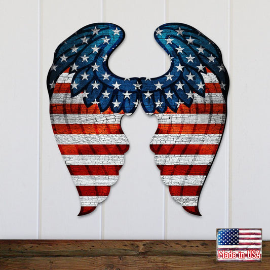USA Wings Decorative Holiday Door Decor - American Christmas Decor - 8187131H