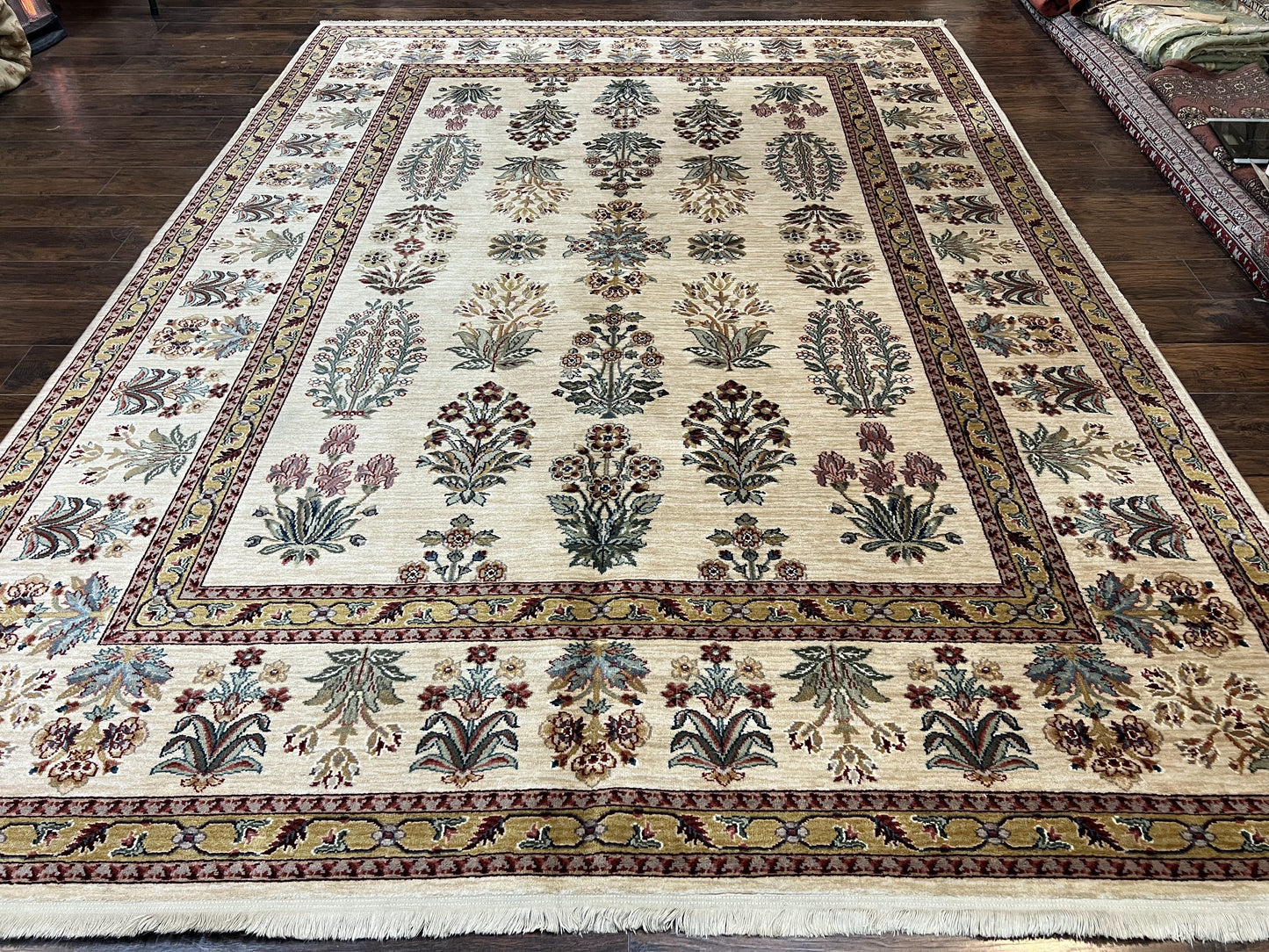 Karastan Rug 8.8 x 12, Ashara Amritsar #549, Oatmeal Color, Wool Pile Karastan Carpet, Discontinued Karastan Area Rug, Decorative