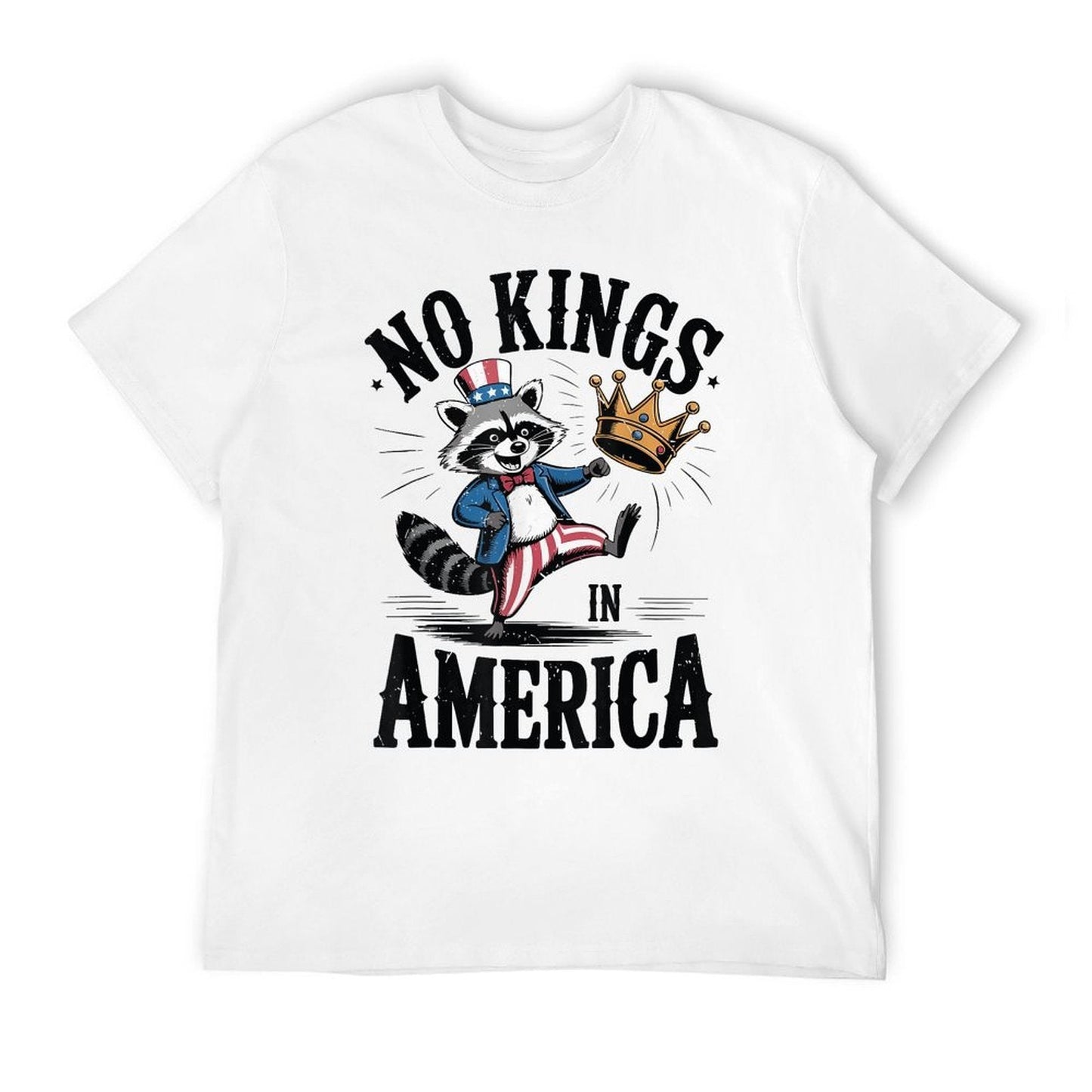No Kings America Funny Raccoon 4th July Trash-Panda Toddler  Versatile T-Shirt