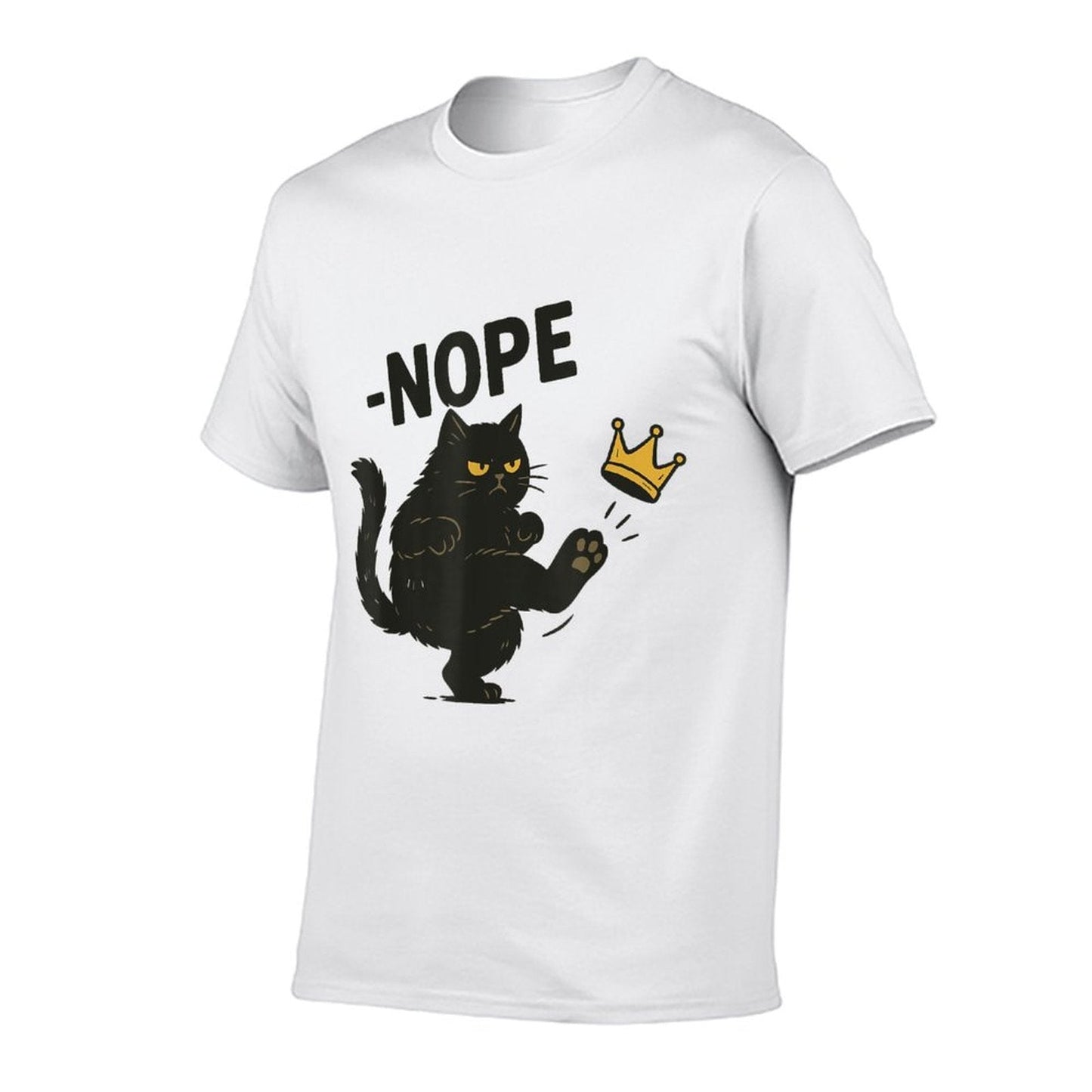 No Kings in America Black Cat Funny Political Meme Patriotic  Lightweight T-Shirt