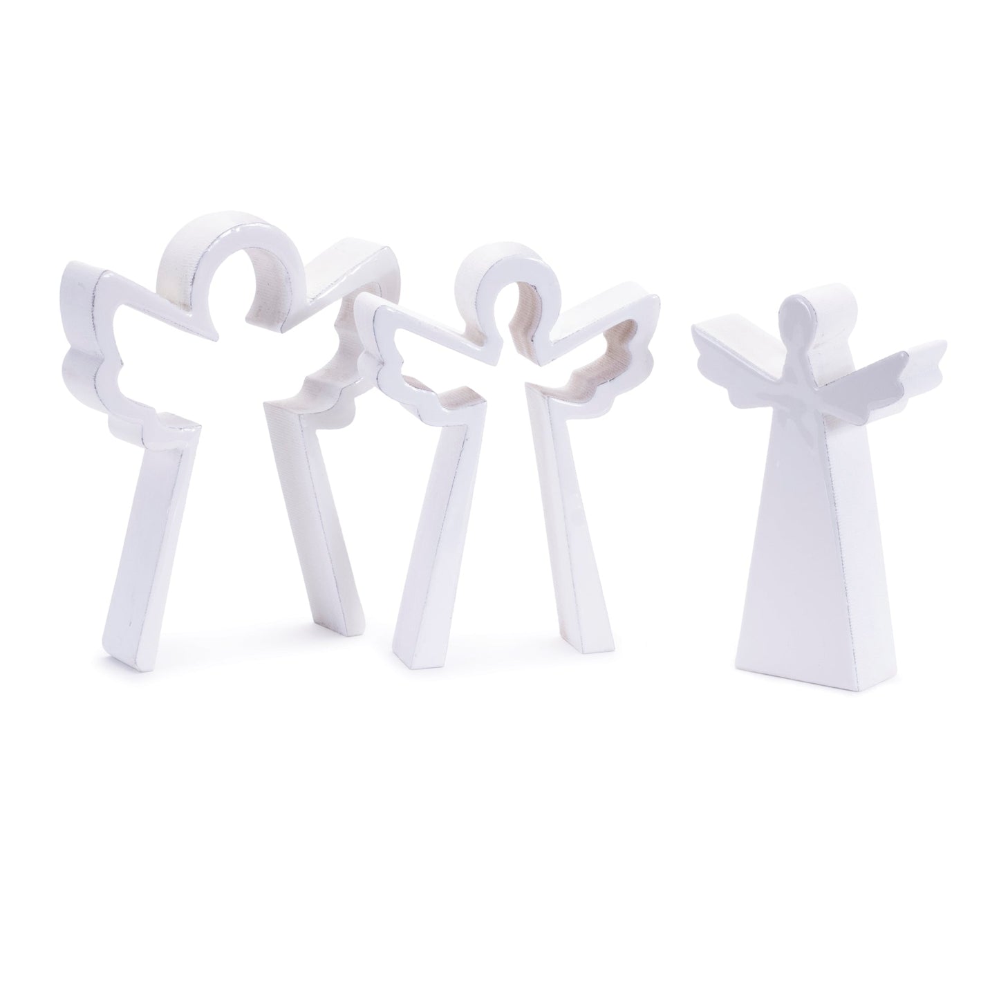 Wood Angel Nesting Display (Set of 2)
