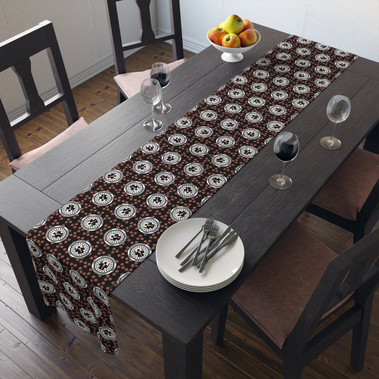 Certified Six Seven Table Runner – Political Parody Medallion Table Decor