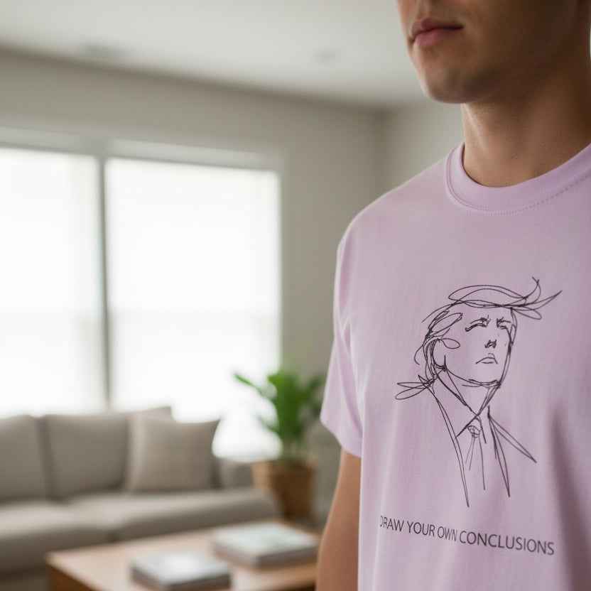 Draw Your Own Conclusions Unisex Graphic Tee – Minimal Line Art Statement Shirt