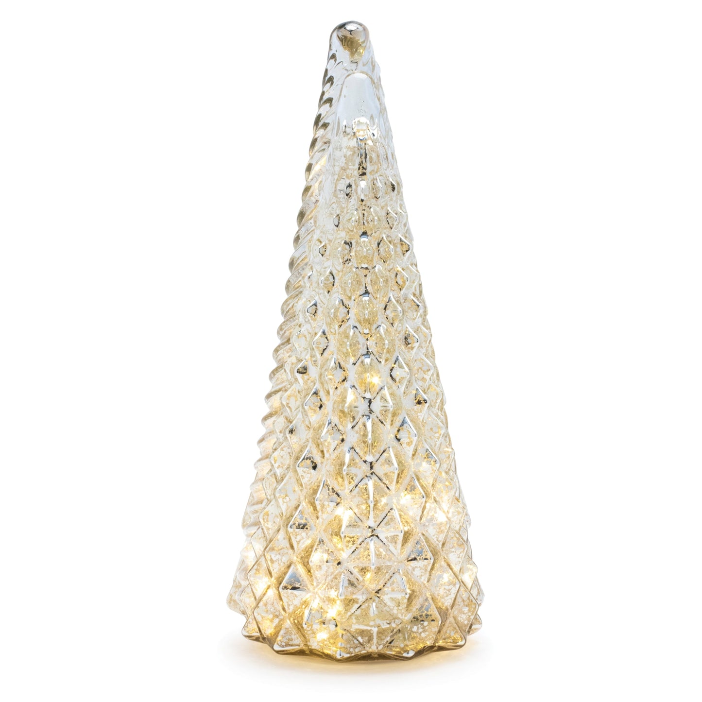 LED Textured Mercury Glass Tree (Set of 3)