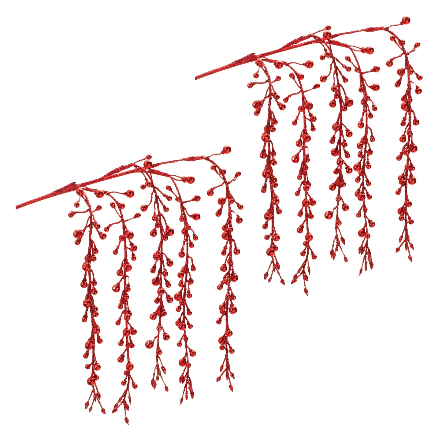 Hanging Glitter Berry Spray (Set of 2)