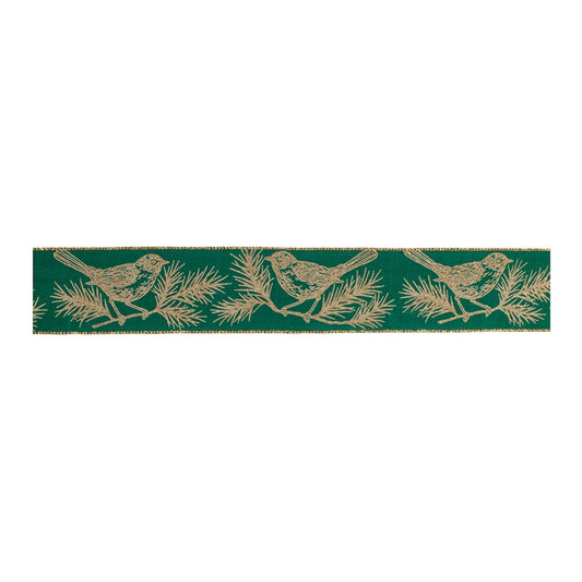 Chickadee Bird Pine Ribbon (Set of 2)