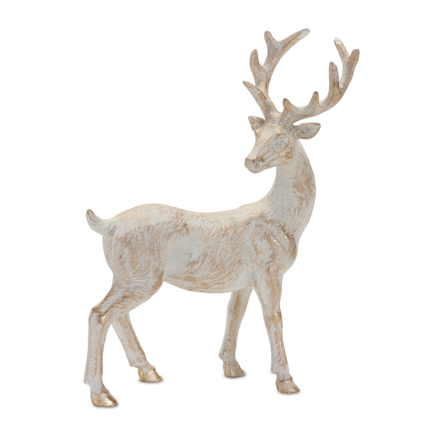 Brushed Gold Holiday Deer Figurine (Set of 6)