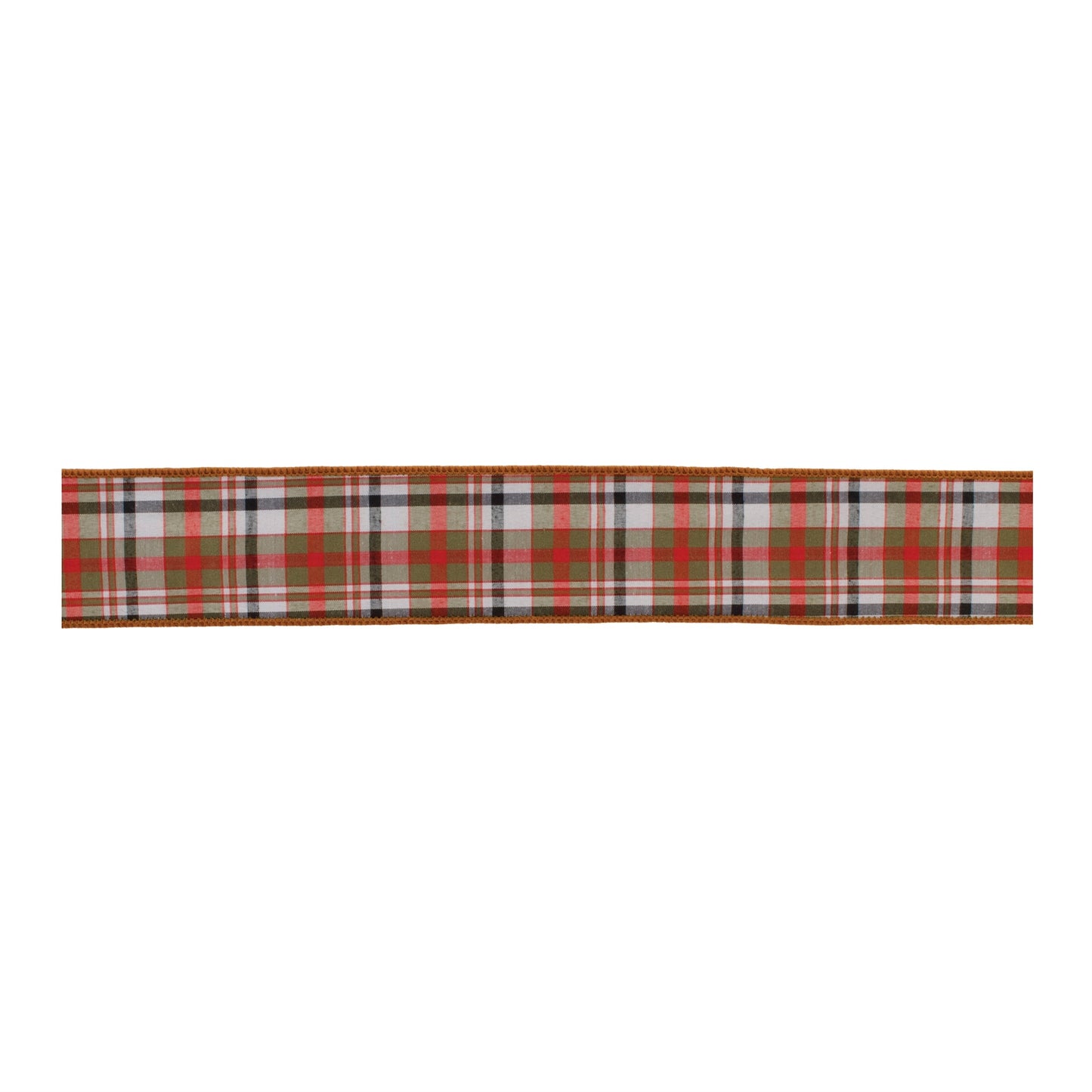 Burnt Orange Polyester Wired Ribbon (Set of 2)