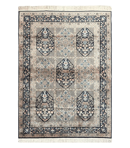 4' X 6' Vintage Fine Hand Made Turkish Oriental Silk Rug 400 KPSI Wow