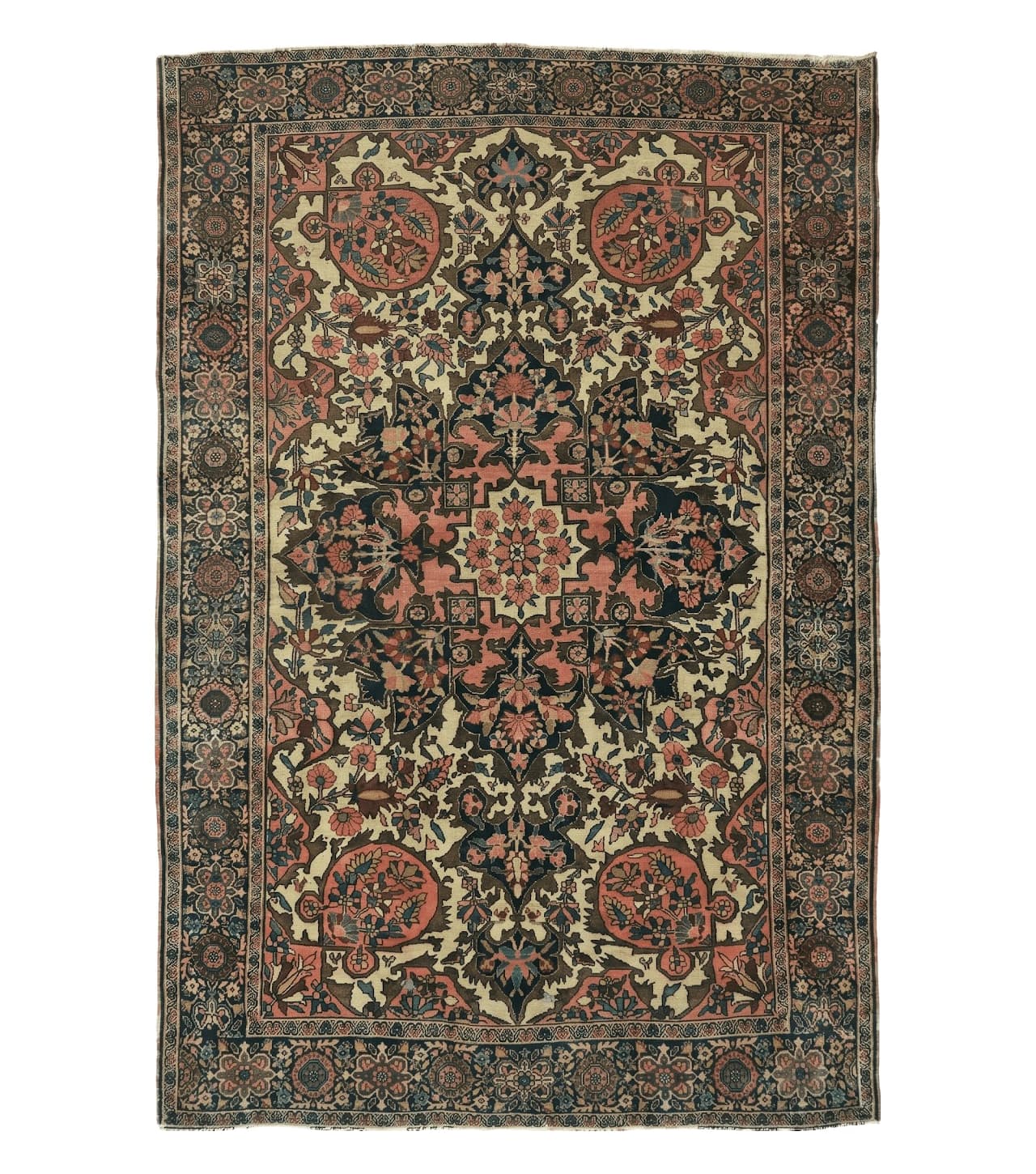 4' X 6' Antique Ultra Fine Handmade India Floral Oriental Wool Rug Carpet Nice