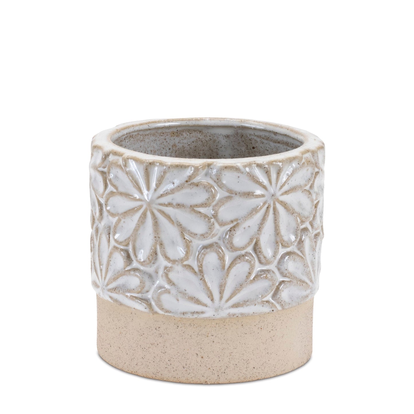 Ceramic Floral Planter (Set of 2)