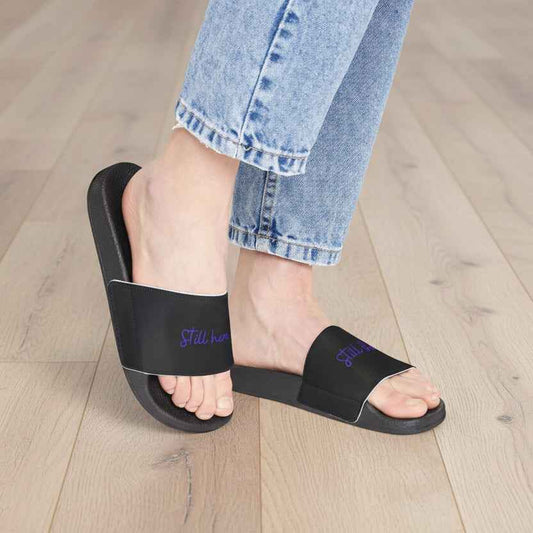 “Still Here / Still Standing” Slide Sandals — Quiet Strength Edition
