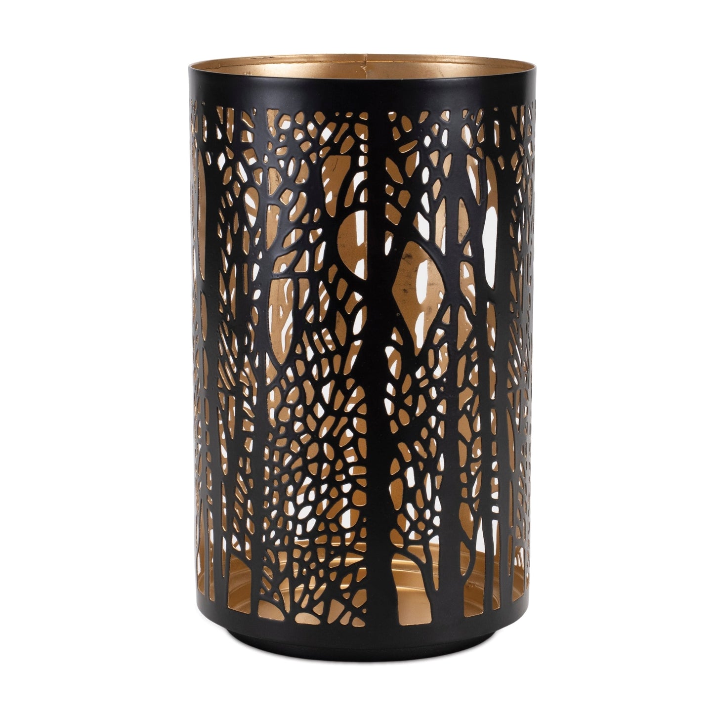 Forest Trees Punched Metal Candle Holder (Set of 2)