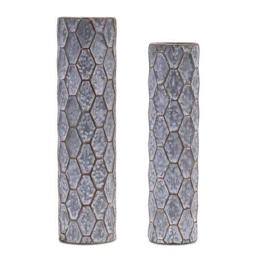 Honeycomb Metal Candle Holder (Set of 2)