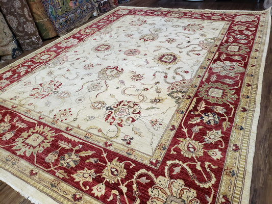 9x12 Rug, Peshawar Rug, Room Sized Rug, Pakistani Rug, Oushak Rug, Vintage Rug, Dining Room Rug, 9x12 Area Rugs, Neutral Rug, Nursery Decor