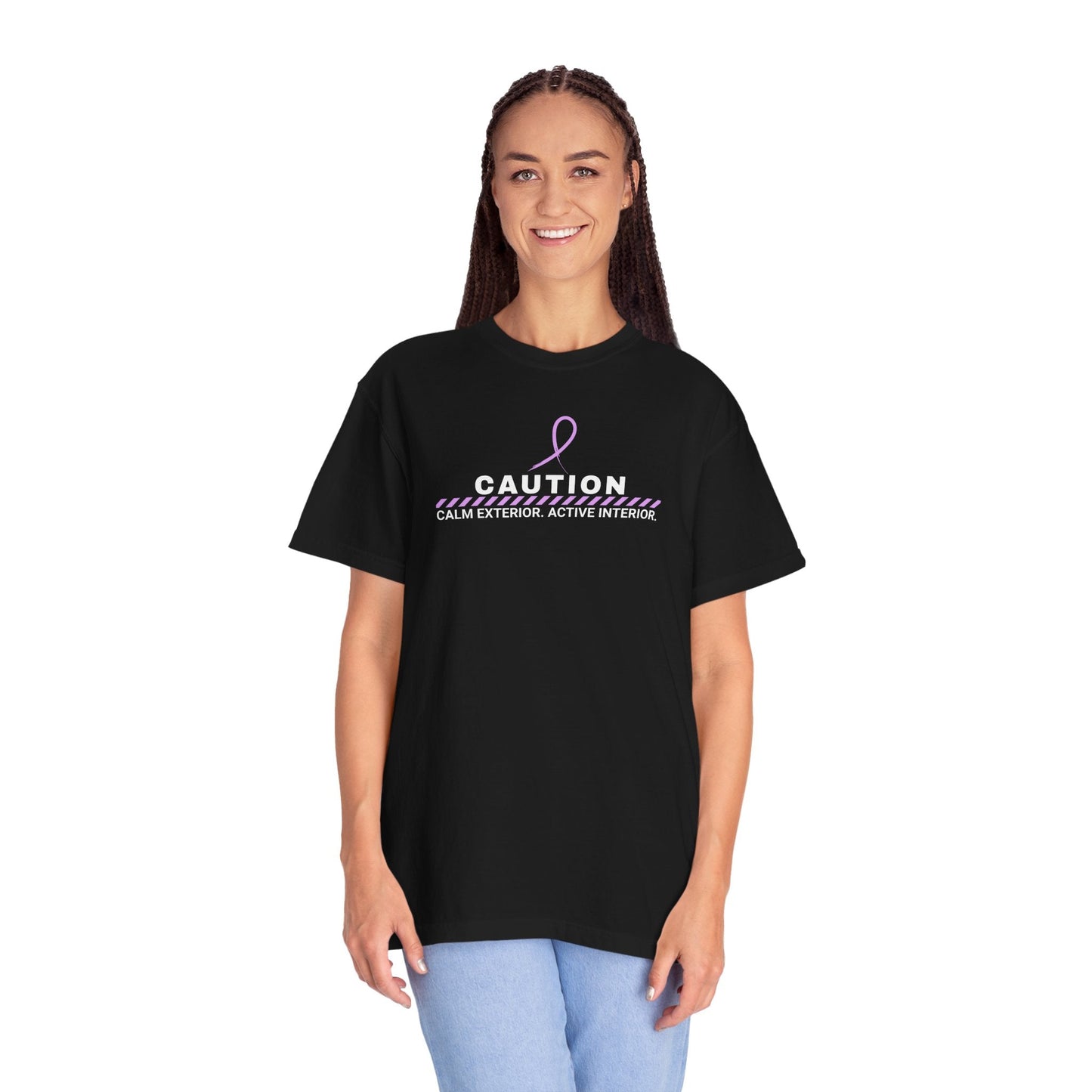 Caution: Calm Exterior. Active Interior. – Epilepsy Awareness T-Shirt