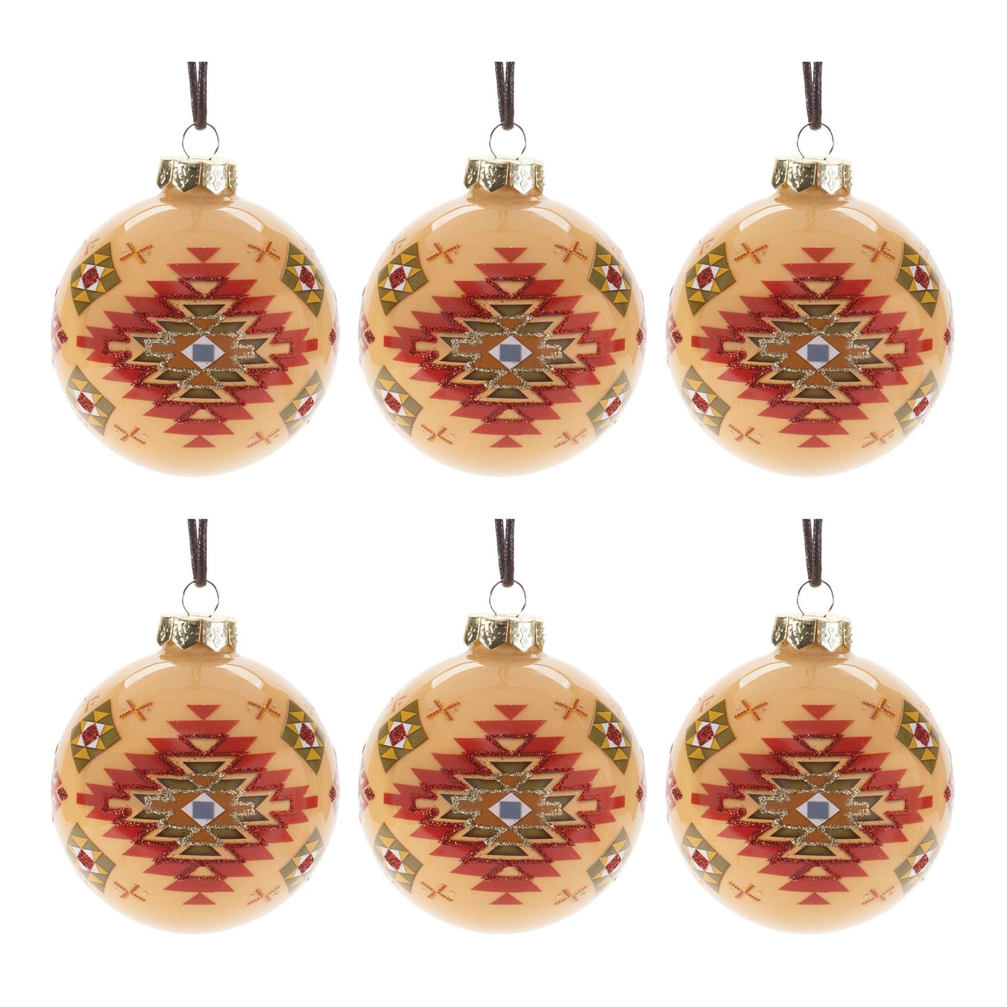 Western Glass Ball Ornament (Set of 6)