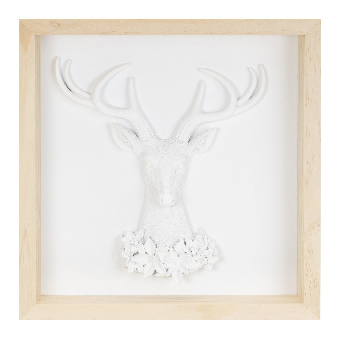 Framed Holiday Deer and Tree Artwork (Set of 2)