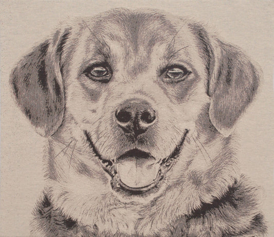 Happy Canine Stretched Wall Tapestry
