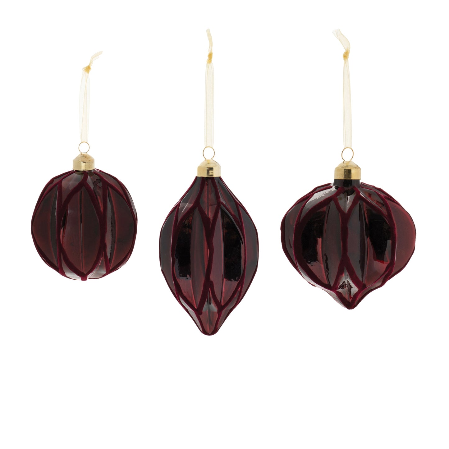 Velvet Glass Ornament (Set of 6)