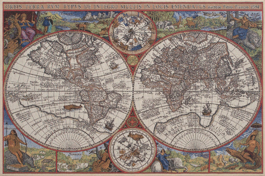 Wall Map of Wonder Stretched Wall Tapestry
