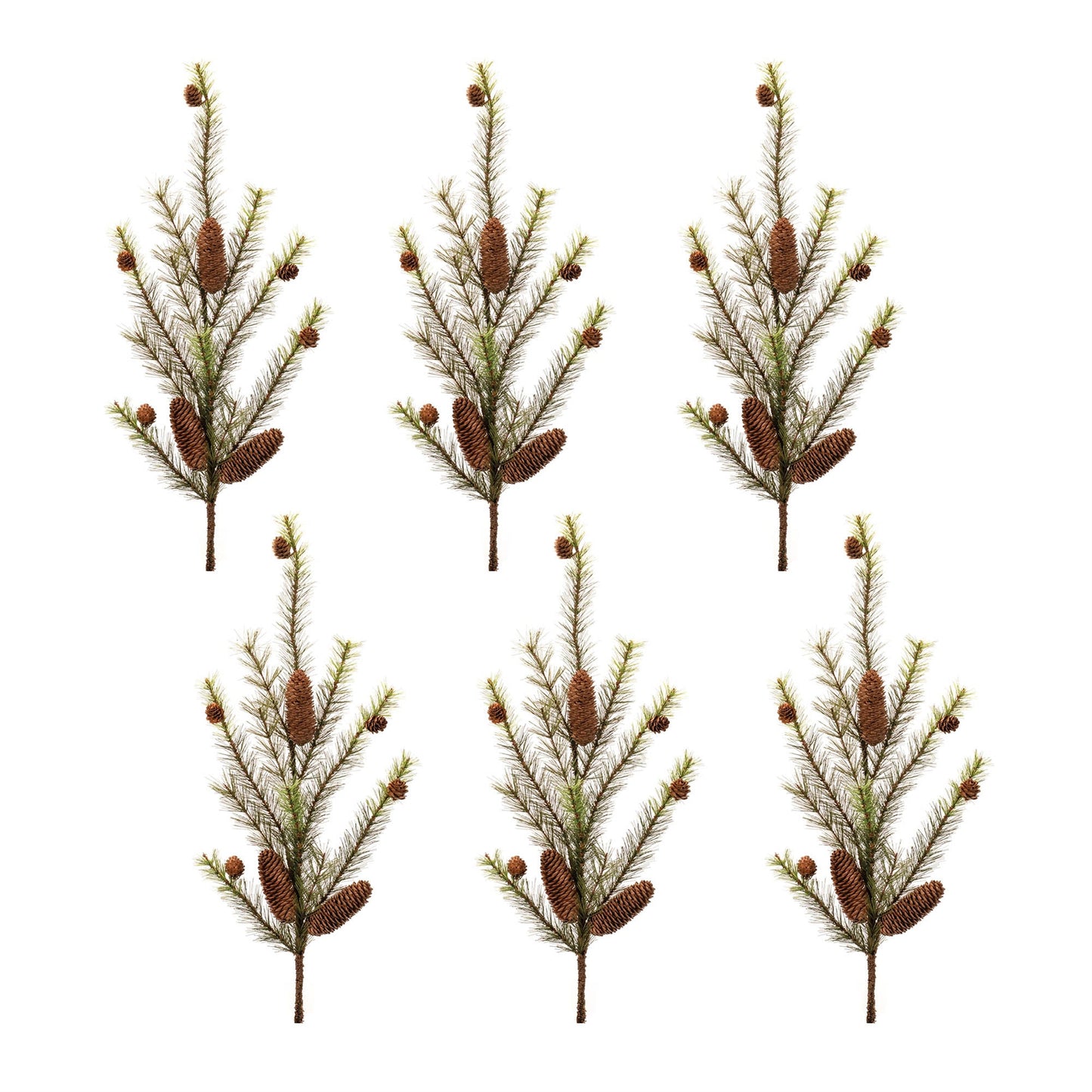 Pine and Pinecones Spray (Set of 6)
