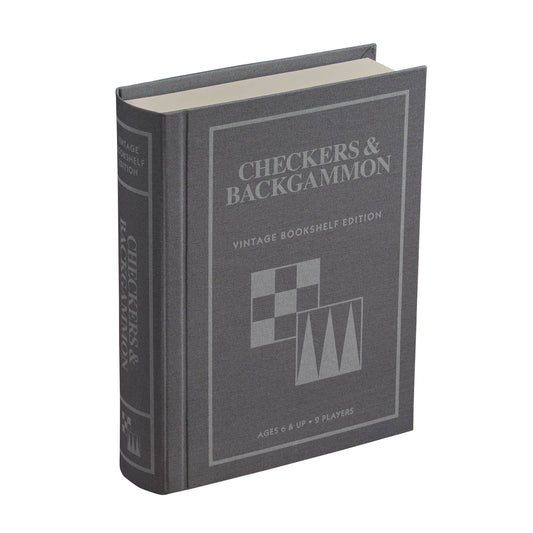 Checkers & Backgammon - Vintage Bookshelf Edition