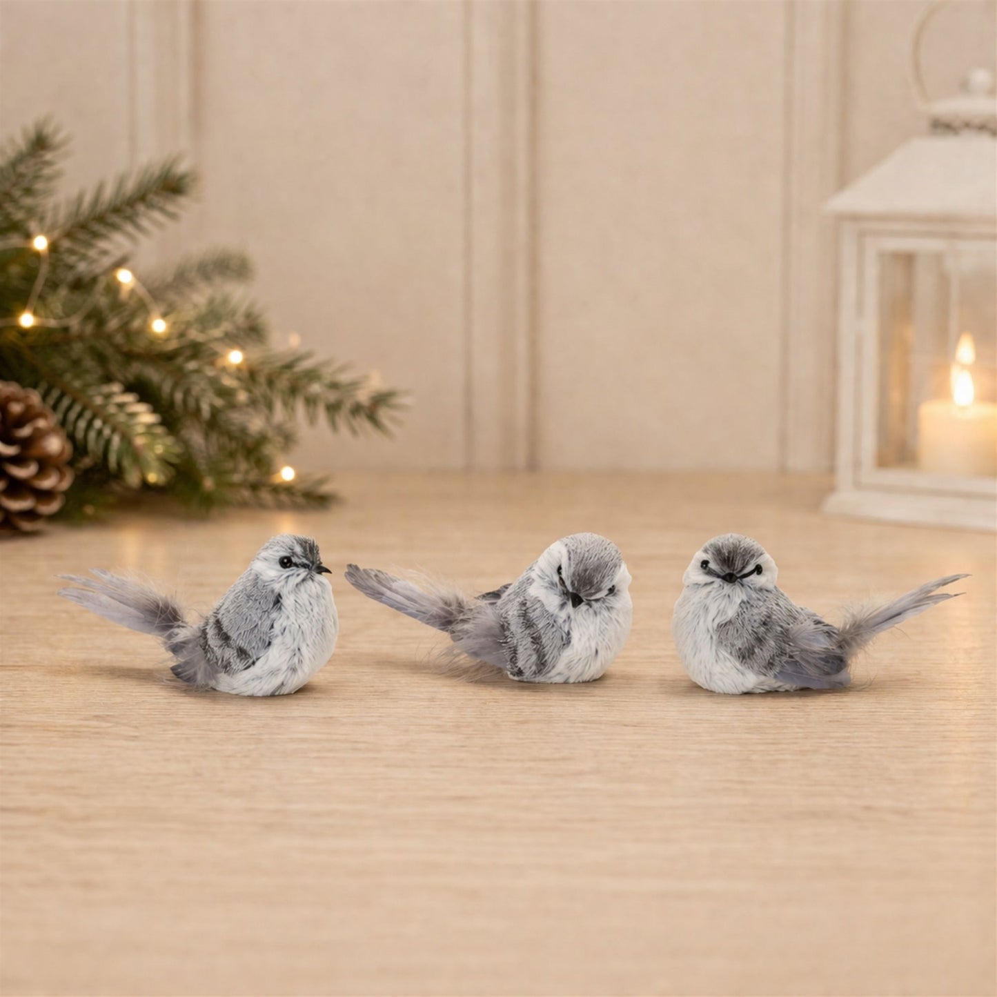 Feathered Bird Shelf Sitter (Set of 12)