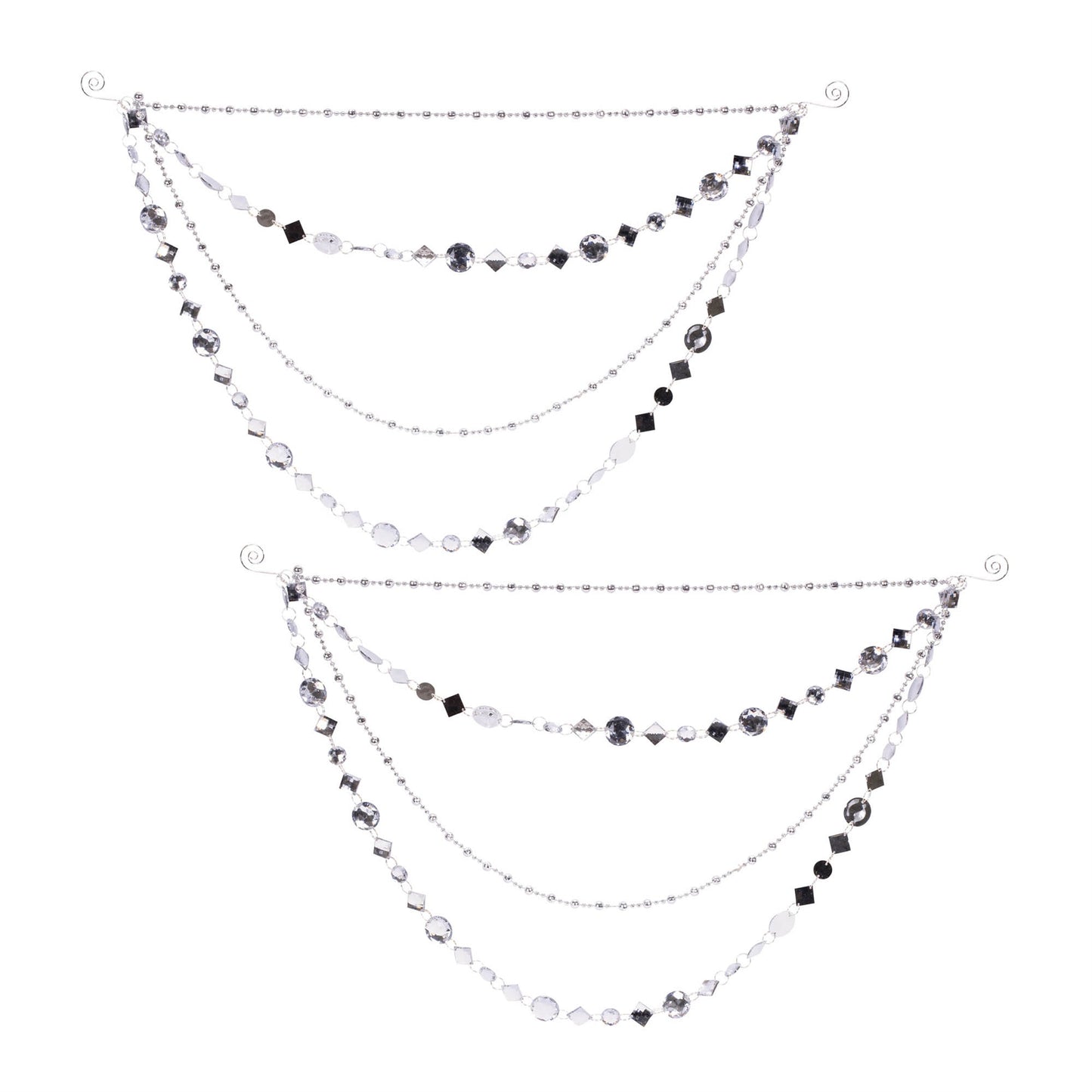 Jewel Bead and Chain Link Garland (Set of 2)