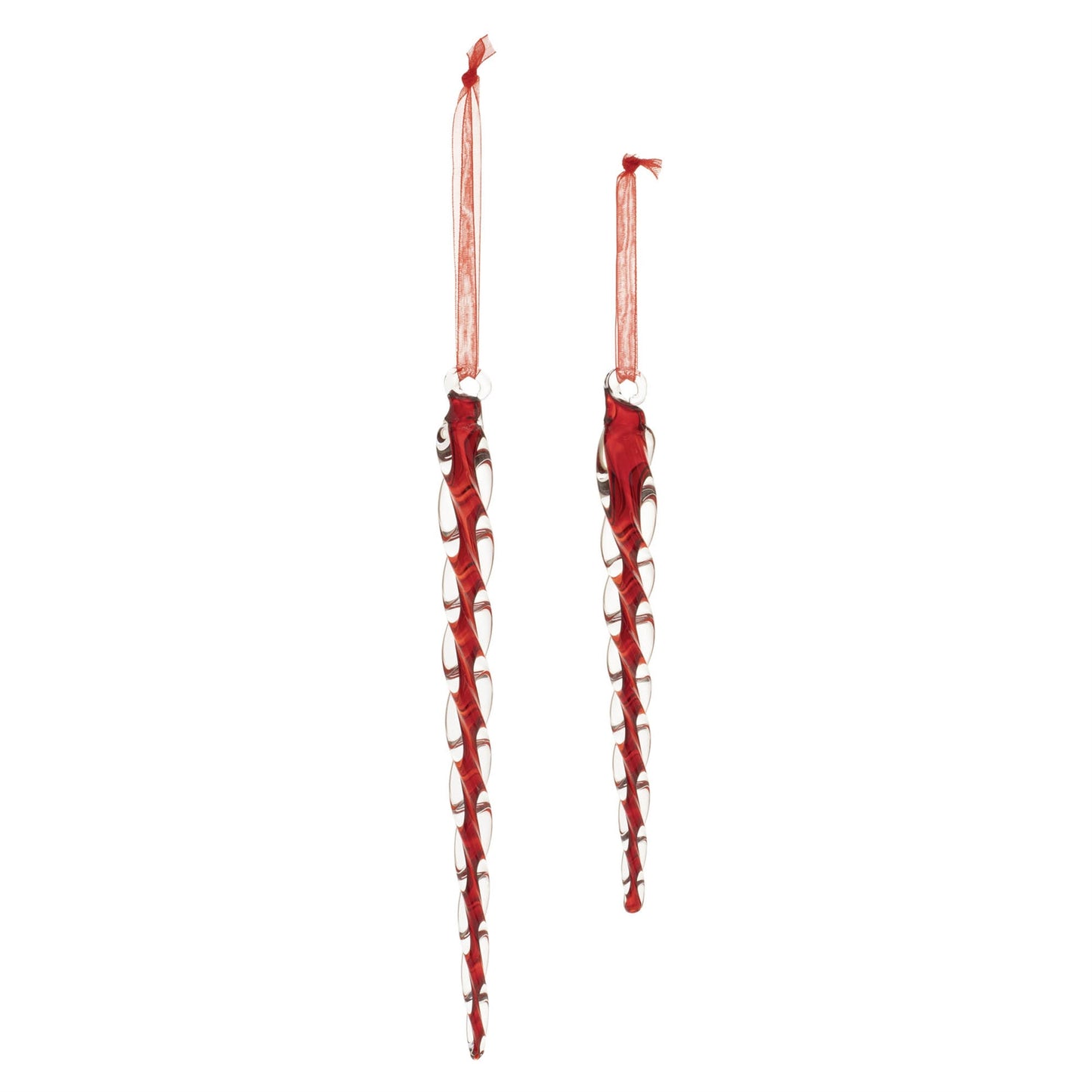 Twisted Glass Icicle Ornament (Set of 12)