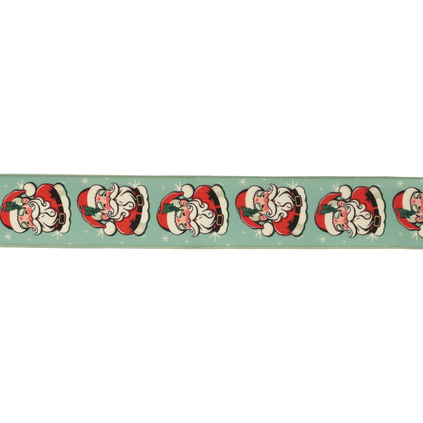 Nostalgic Santa Print Wired Ribbon (Set of 2)