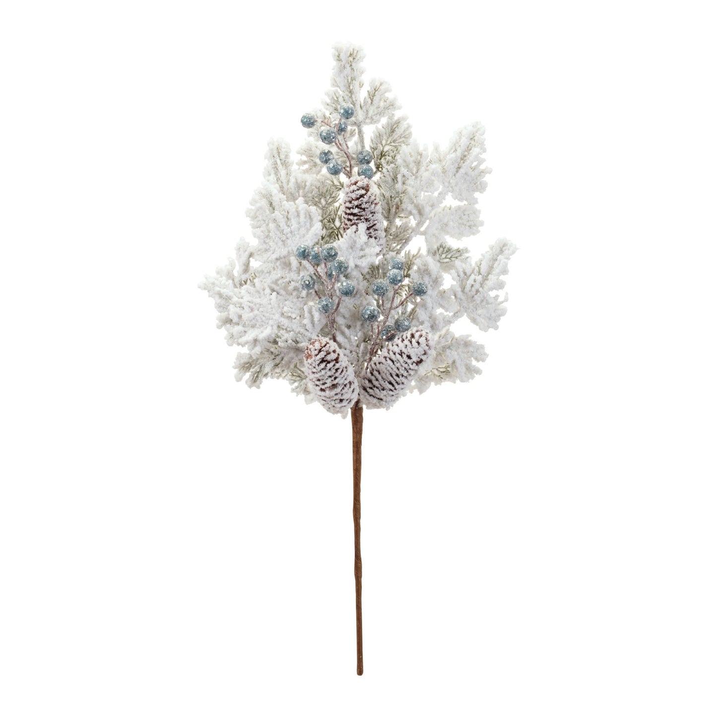 Flocked Pine Berry Spray (Set of 2)
