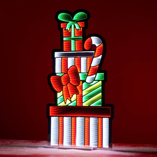 Package Stack and Candy Cane Ekkolight 47"H