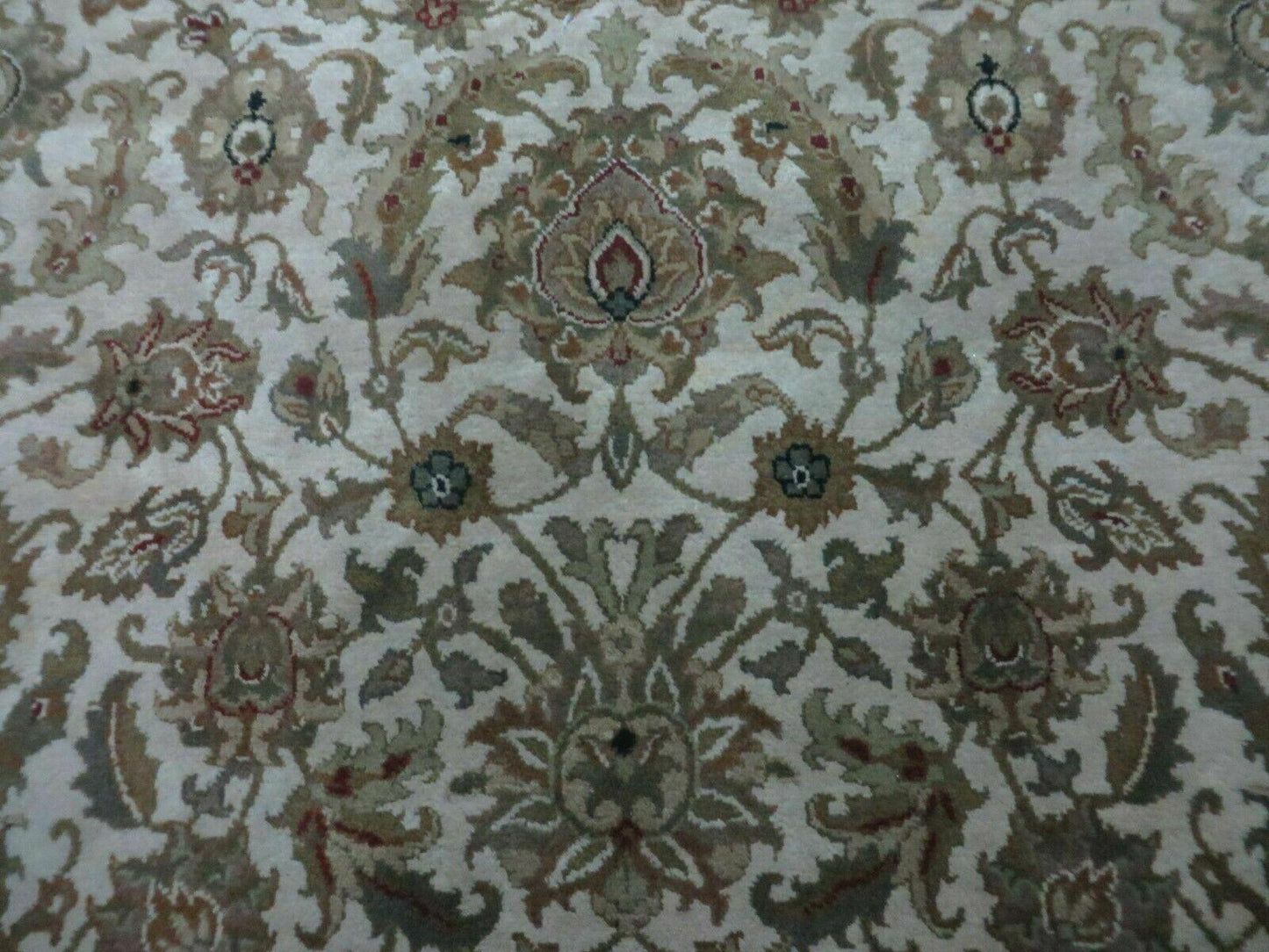 6' X 9' Vintage Handmade India Top Quality Jaipur Floral Oriental Tea Wash Nice