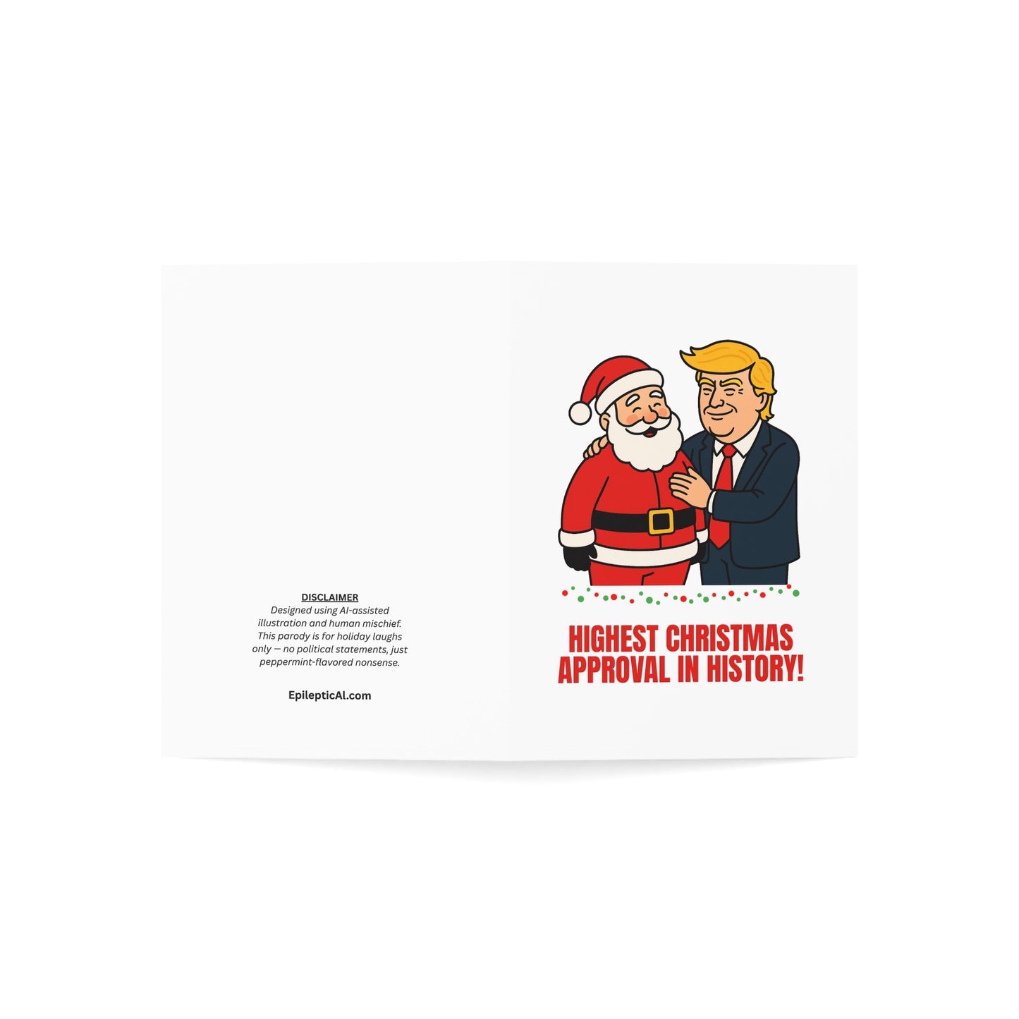 Santa’s Approval Ratings Christmas Card – 1, 10, 30, 50 pc sets