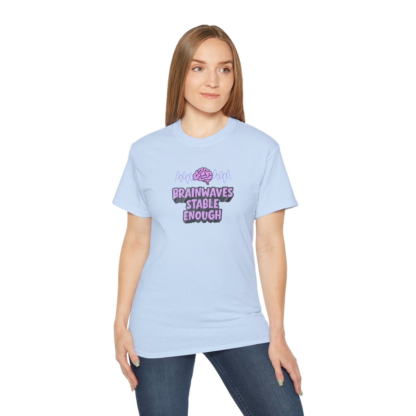 Brainwaves Stable Enough Unisex Heavy Cotton Tee