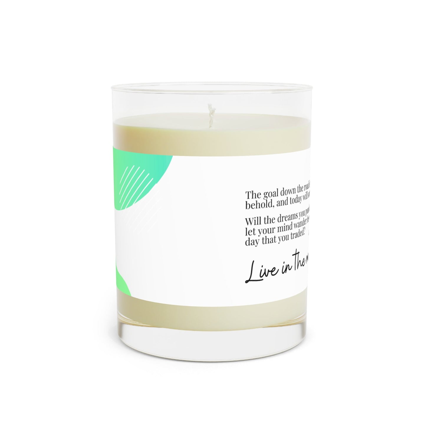 Live in the Moment Candle | Inspirational Quote Soy Candle