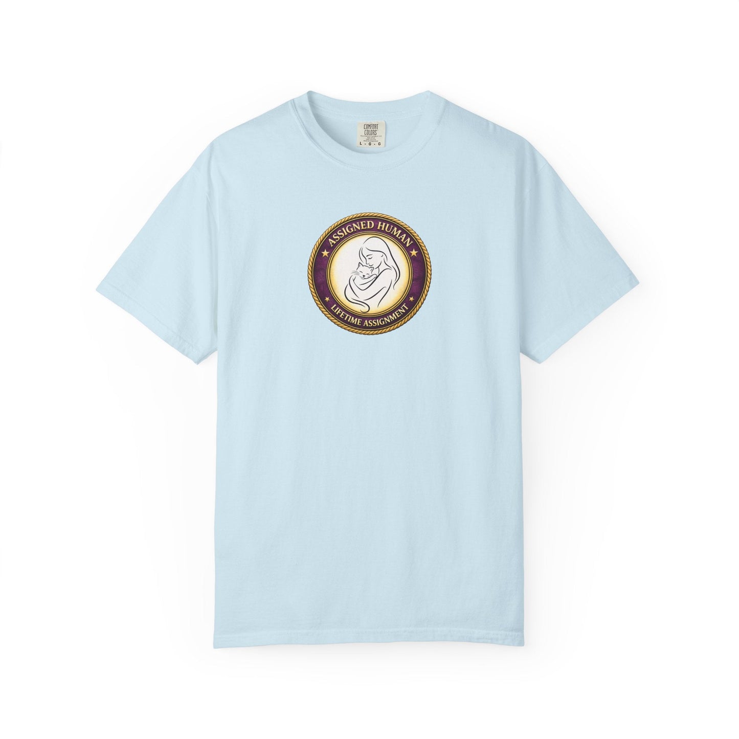 Assigned Human – Lifetime Assignment T-Shirt | Cat Lover Seal Tee