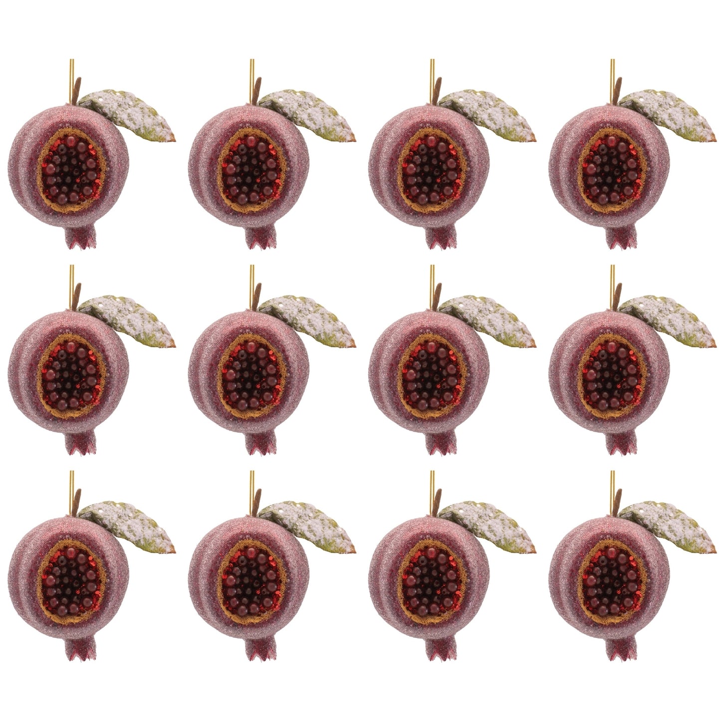 Jeweled Pomegranate Ornament (Set of 12)